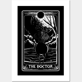 Tarot Card The Doctor - Japanese Pirate Crew Black and White Posters and Art